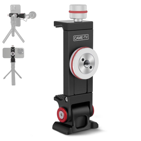 CAME - TV Aluminum 180° Tilt Phone Clip with Dual 1/4