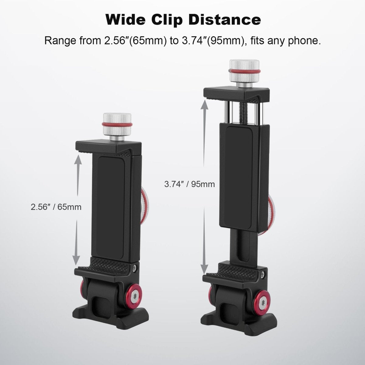 CAME - TV Aluminum 180° Tilt Phone Clip with Dual 1/4" Screw Hole and Arca - Swiss Quick Release - CAME - TV