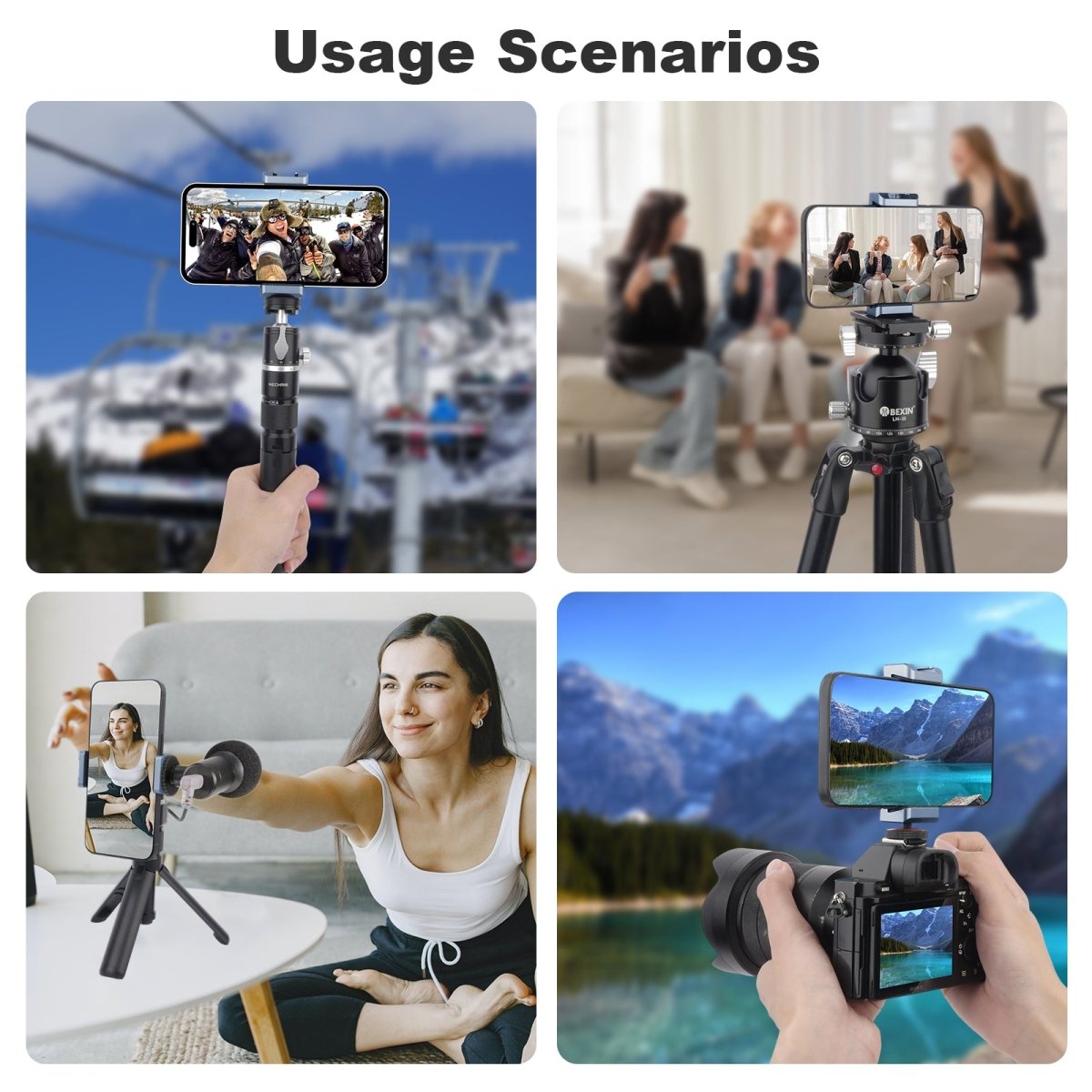 CAME - TV Aluminum Alloy Adjustable Phone Clamp with Positioning Holes - CAME - TV