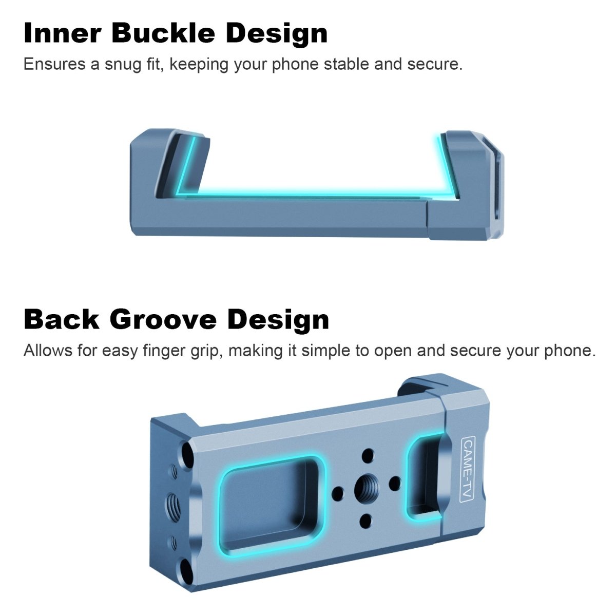 CAME - TV Aluminum Alloy Adjustable Phone Clamp with Positioning Holes - CAME - TV