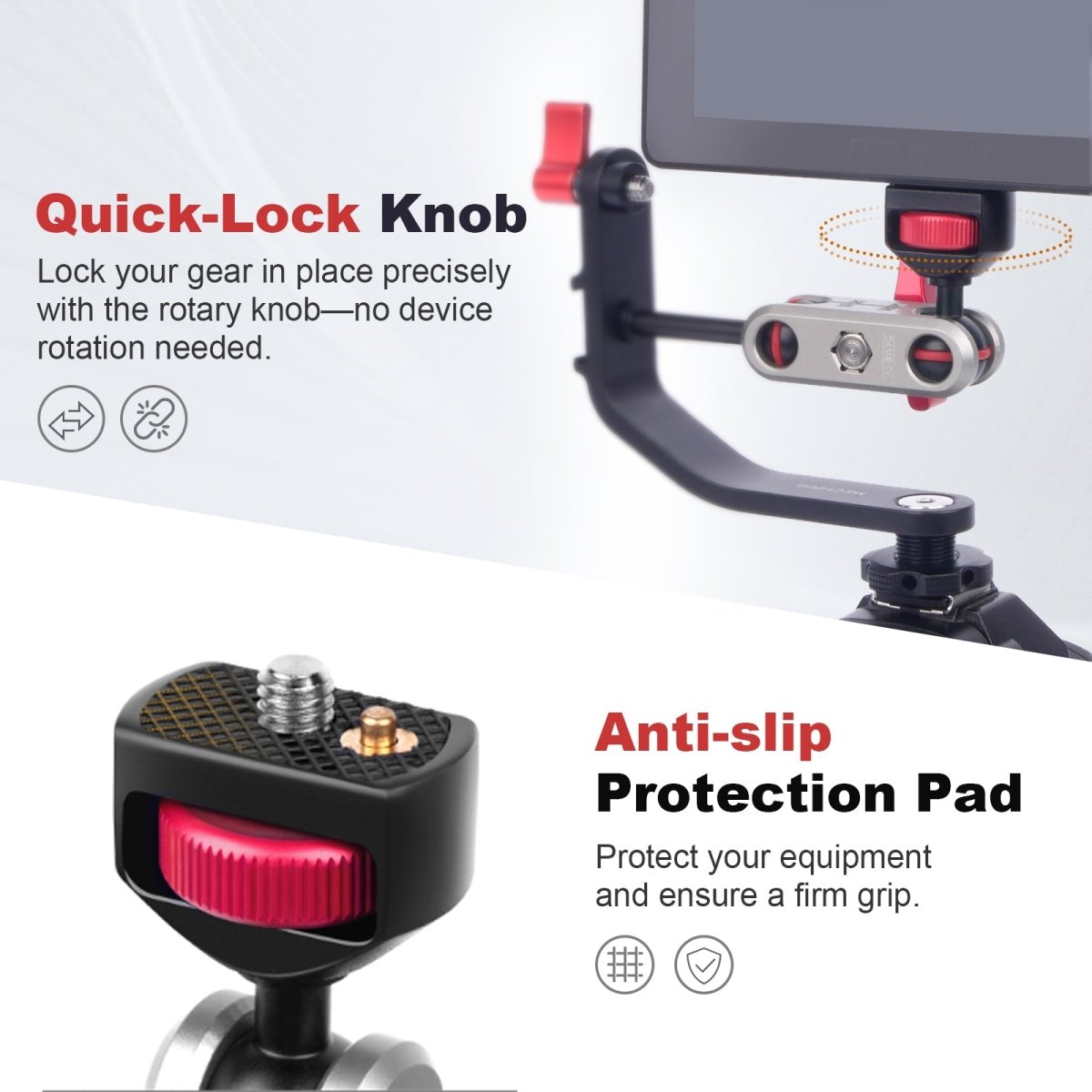 CAME - TV Double Ball Head Articulating 1/4 Inch Screw Magic Arm - CAME - TV
