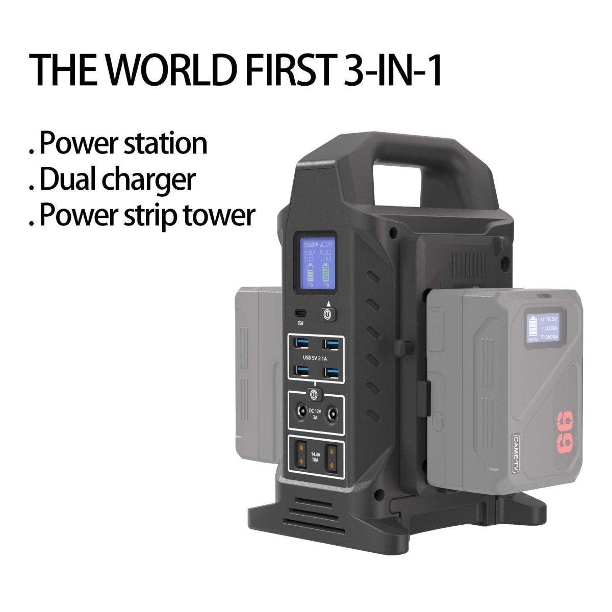 CAME-TV Dual V-Mount Battery Charger and Power Station - CAME-TV