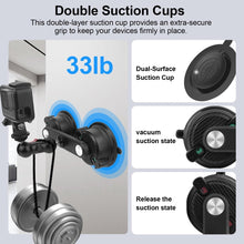 Dual - Suction 360° Rotating Mount: 33lb Heavy - Duty Phone & Action Cam Holder - CAME - TV