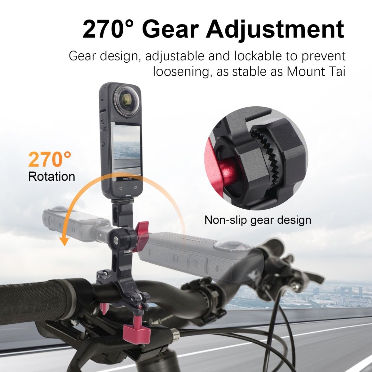 Handlebar Adapter Bracket with Selfie stick - CAME - TV