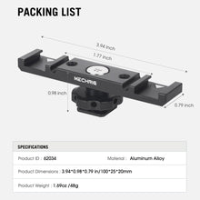 Mechrig 10cm Extention Bracket with 2×Cold Shoes and 1/4