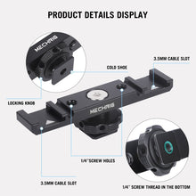 Mechrig 10cm Extention Bracket with 2×Cold Shoes and 1/4