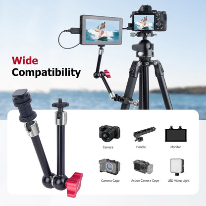 Mechrig 11 inch Adjustable Articulating Friction Magic Arm Compatible with LCD Monitor, DSLR Camera Rig, LED Lights, Flash Light - CAME - TV