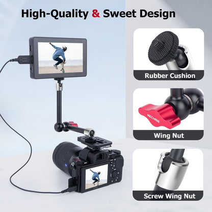 Mechrig 11 inch Adjustable Articulating Friction Magic Arm Compatible with LCD Monitor, DSLR Camera Rig, LED Lights, Flash Light - CAME - TV