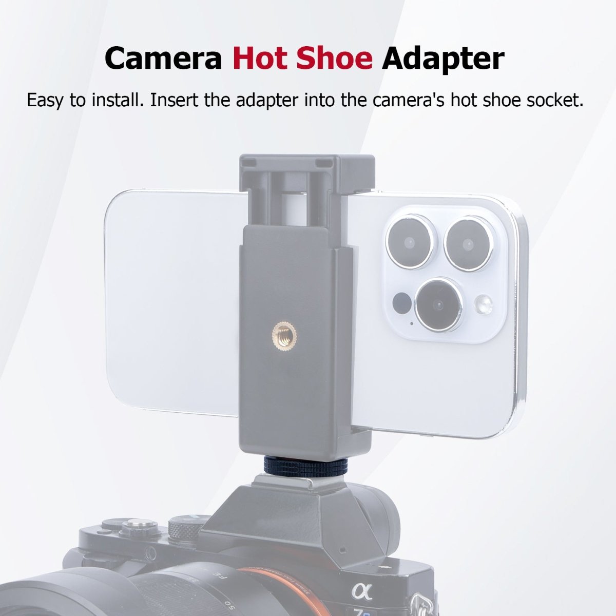 Mechrig 1/4" Hot Shoe Adapter CNC Aluminum Anti - Slip Locking System - CAME - TV