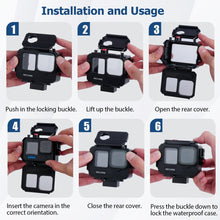 Mechrig 262ft/80m Underwater Waterproof Cage for GoPro 13/12/11/10/9 Action Camera With Gopro Mount And QR Base - CAME - TV