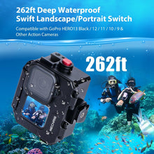 Mechrig 262ft/80m Underwater Waterproof Cage for GoPro 13/12/11/10/9 Action Camera With Gopro Mount And QR Base - CAME - TV