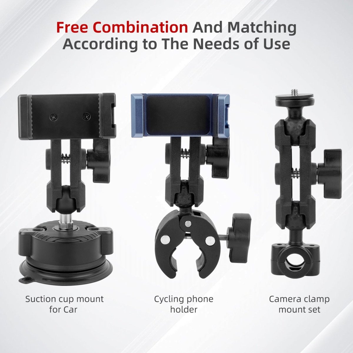 Mechrig 3.54" Length Durable Aluminum 1” Ball Head Connector Clamp - CAME - TV