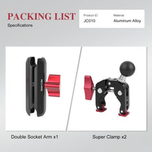 Mechrig 360° Adjustable Dual Super Clamp Mount with Ball Head Arm - CAME - TV