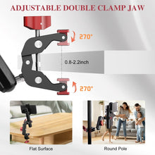 Mechrig 360° Adjustable Dual Super Clamp Mount with Ball Head Arm - CAME - TV