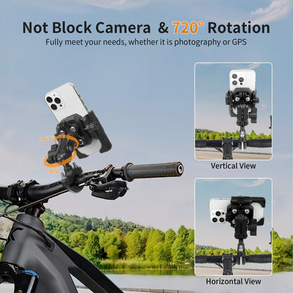 Mechrig 360° Quick Release Motorcycle Handlebar Phone Mount for E - Bikes & Scooters - CAME - TV