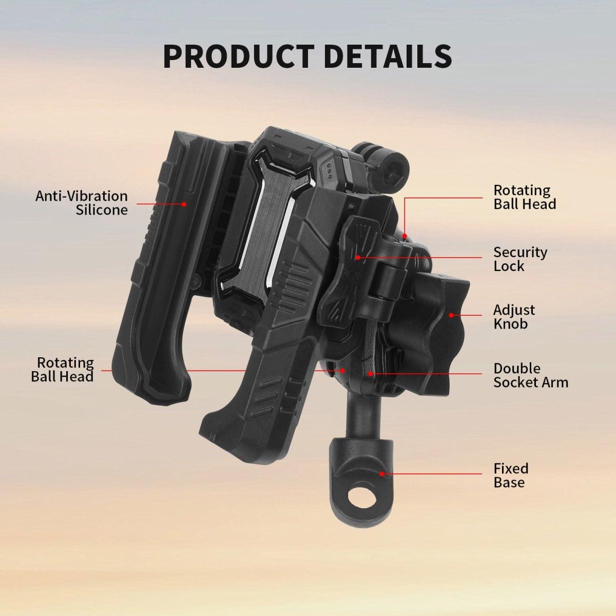Mechrig 360° Quick Release Rearview Mirror Phone Mount - CAME - TV