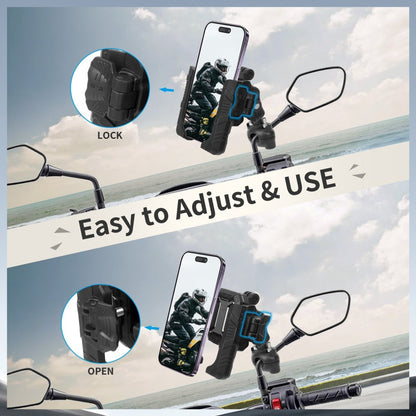 Mechrig 360° Quick Release Rearview Mirror Phone Mount No Mirror Removal - CAME - TV