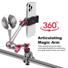 Mechrig 360° Rotating 52mm Clamp Magic Arm with 1/4