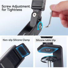 Mechrig 360° Rotating Aluminum Alloy Tablet Stand Foldable Desk Mount with Clamp Lazy Mobile Phone Holder - CAME - TV