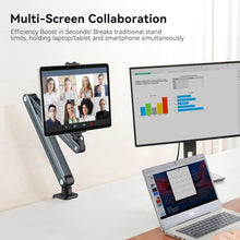 Mechrig 360° Rotating Aluminum Alloy Tablet Stand Foldable Desk Mount with Clamp Lazy Mobile Phone Holder - CAME - TV