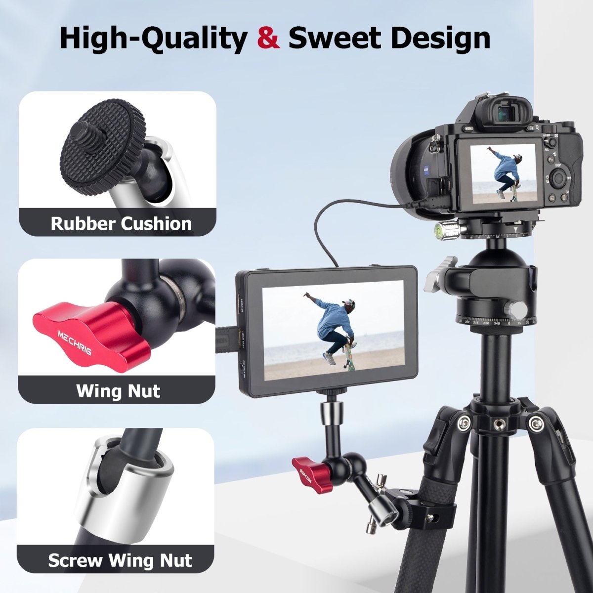 Mechrig 360° Rotation 7" Stainless Steel Adjustable Magic Arm - CAME - TV