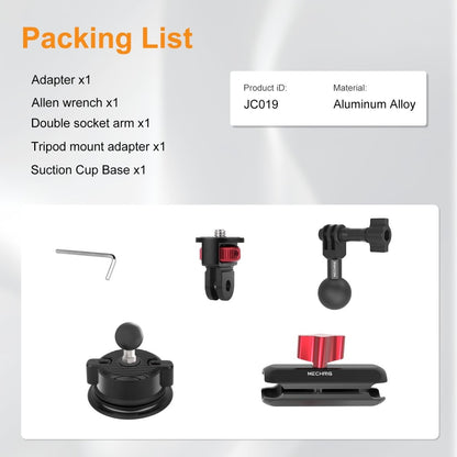 Mechrig 360° Suction Cup Camera Mount with 1/4" Screw Adapter - CAME - TV