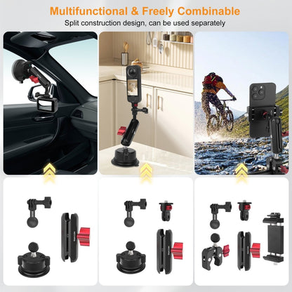Mechrig 360° Suction Cup Camera Mount with 1/4" Screw Adapter - CAME - TV