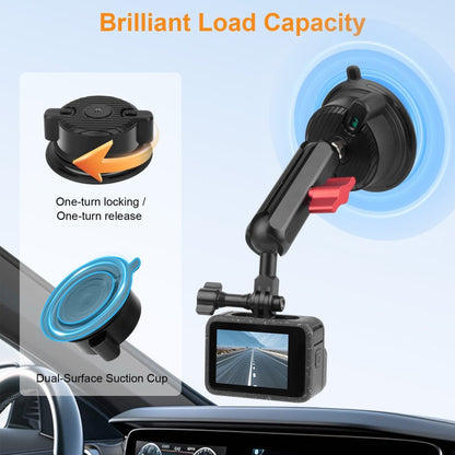 Mechrig 360° Suction Cup Camera Mount with 1/4" Screw Adapter - CAME - TV