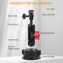 Mechrig 360° Suction Cup Camera Mount with 1/4