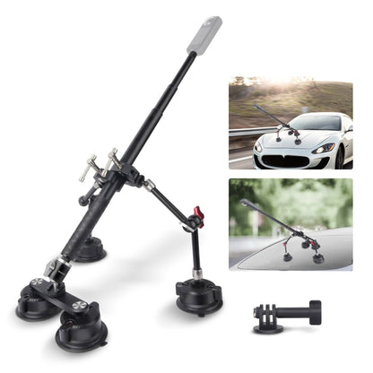 Mechrig 4 in 1 Car Suction Cup Mount Kit with Invisible Selfie Stick for Gopro Insta360 DJI Action Cameras - CAME - TV