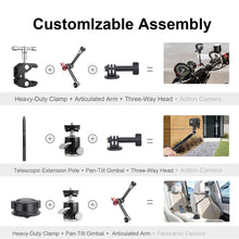 Mechrig 4 in 1 Car Suction Cup Mount Kit with Invisible Selfie Stick for Gopro Insta360 DJI Action Cameras - CAME - TV