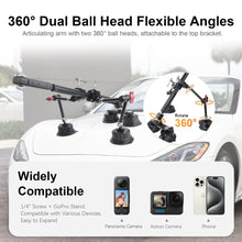 Mechrig 4 in 1 Car Suction Cup Mount Kit with Invisible Selfie Stick for Gopro Insta360 DJI Action Cameras - CAME - TV