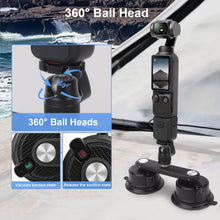 Mechrig 5 in 1 Suction Car Mount 360° Ball Head Kit with 116cm Selfie Stick for Action Camera - CAME - TV