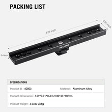 Mechrig 7.1Inch Cold Shoe Extension Rail with 1/4