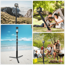 Mechrig Adjustable Aluminum Tripod Selfie Stick with Non - Slip Base - CAME - TV