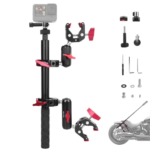 Mechrig Adjustable Camera Mount with 5 - Section Pole and Four Super Clamps - CAME - TV