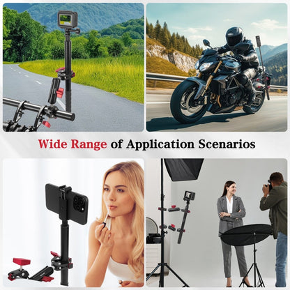 Mechrig Adjustable Camera Mount with 5 - Section Pole and Four Super Clamps - CAME - TV