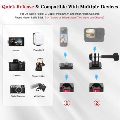 Mechrig Adjustable Camera Mount with 5 - Section Pole and Four Super Clamps - CAME - TV