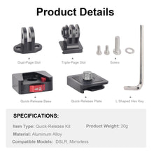 Mechrig Alluminum Alloy Quick Release Adapter, 1/4