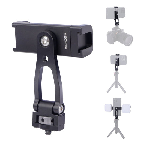 Mechrig Aluminum 360° Rotation & 180° Tilt Phone Clamp with 1/4