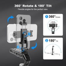 Mechrig Aluminum 360° Rotation & 180° Tilt Phone Clamp with Cold Shoe Base - CAME - TV