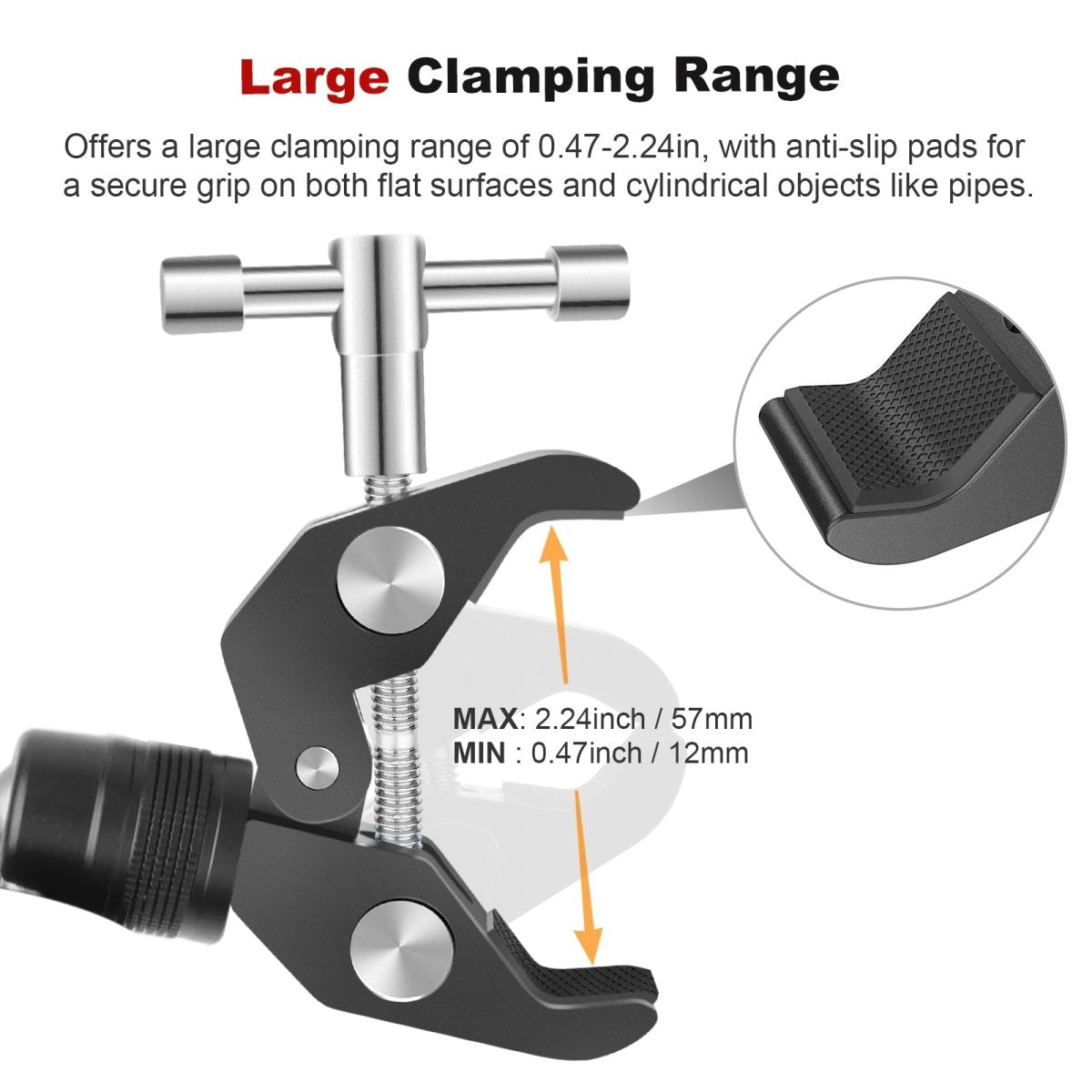 Mechrig Aluminum Camera Super Clamp with 360° Mini Ball Head Kit for DSLR GoPro Smartphone - CAME - TV