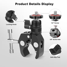 Mechrig Aluminum Camera Super Clamp with 360° Mini Ball Head Kit for DSLR GoPro Smartphone - CAME - TV
