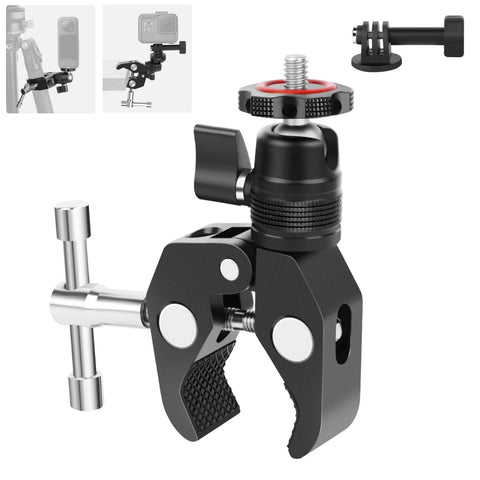 Mechrig Aluminum Camera Super Clamp with 360° Mini Ball Head Kit for DSLR GoPro Smartphone - CAME - TV