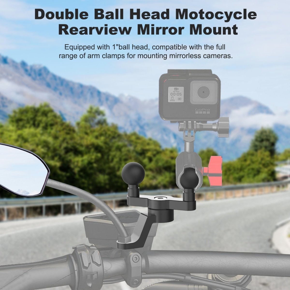 Mechrig Aluminum Dual Ball Head Mirror Mount - CAME - TV