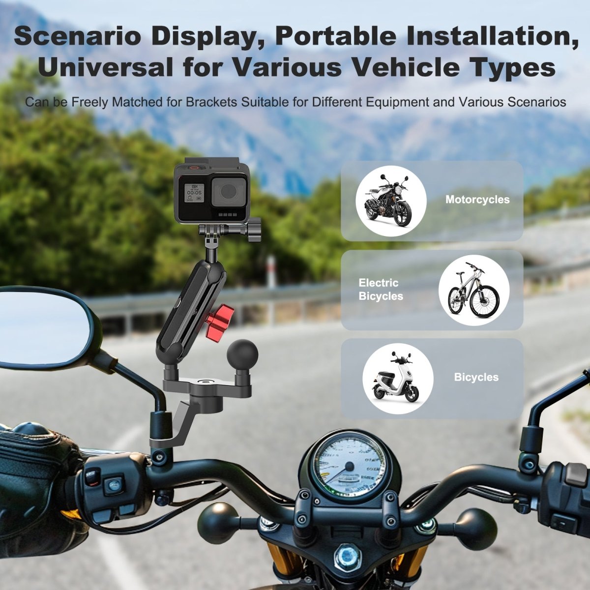 Mechrig Aluminum Dual Ball Head Mirror Mount - CAME - TV