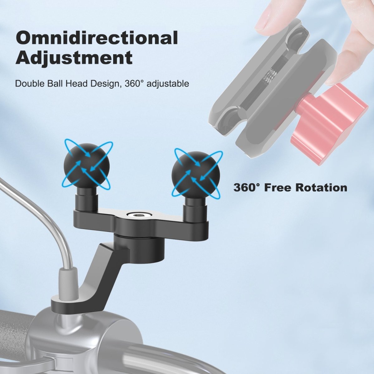Mechrig Aluminum Dual Ball Head Mirror Mount - CAME - TV
