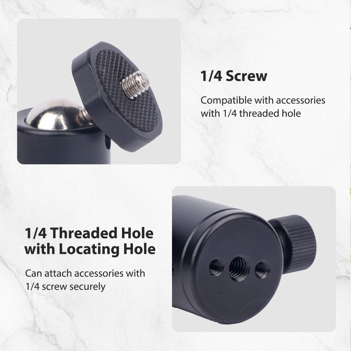 Mechrig Aluminum Universal Ball Head with 1/4 Screw Hole - CAME - TV