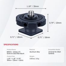 Mechrig Camera Adapter with Hot Shoe 3/8