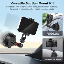Mechrig Camera Suction Cup Mount with Dual Ball Head Magic Arm and Phone Holder Clamp Kit - CAME - TV